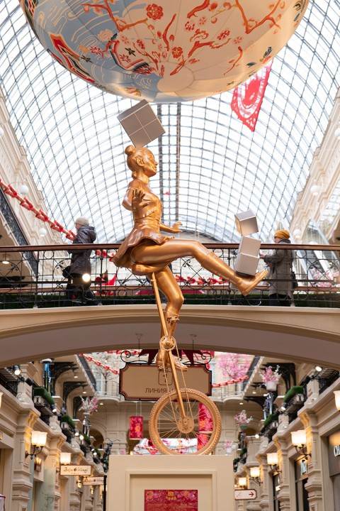 GUM Public Art Installation No.5 Acrobat Girl