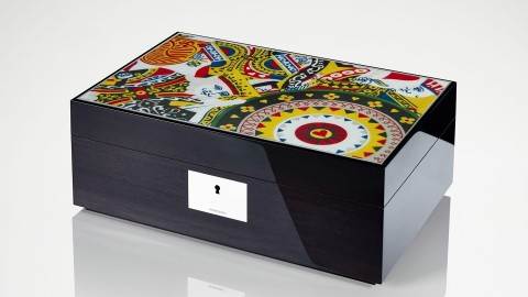 Jacky Tsai × LINLEY — Poker Skull Marquetry Box