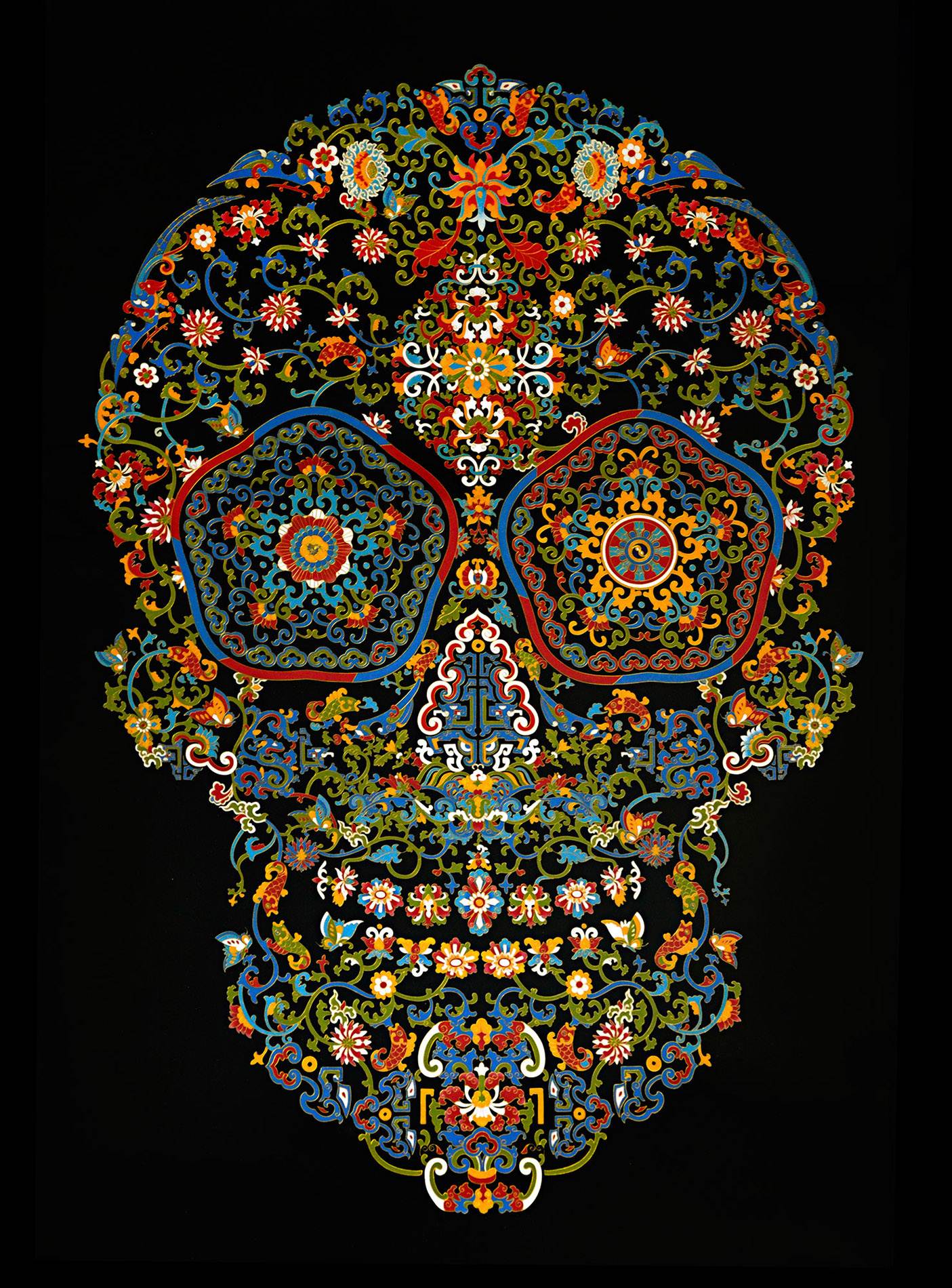 Cloisonné skull