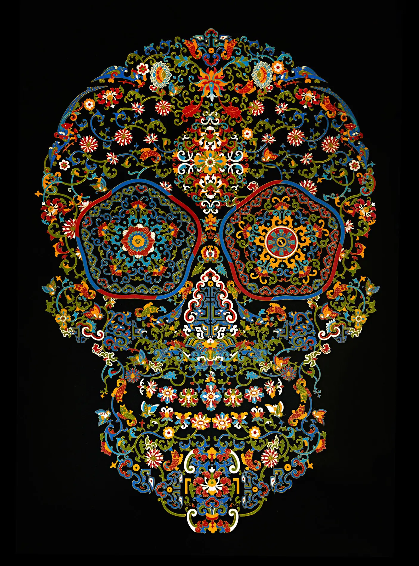 Cloisonné skull
