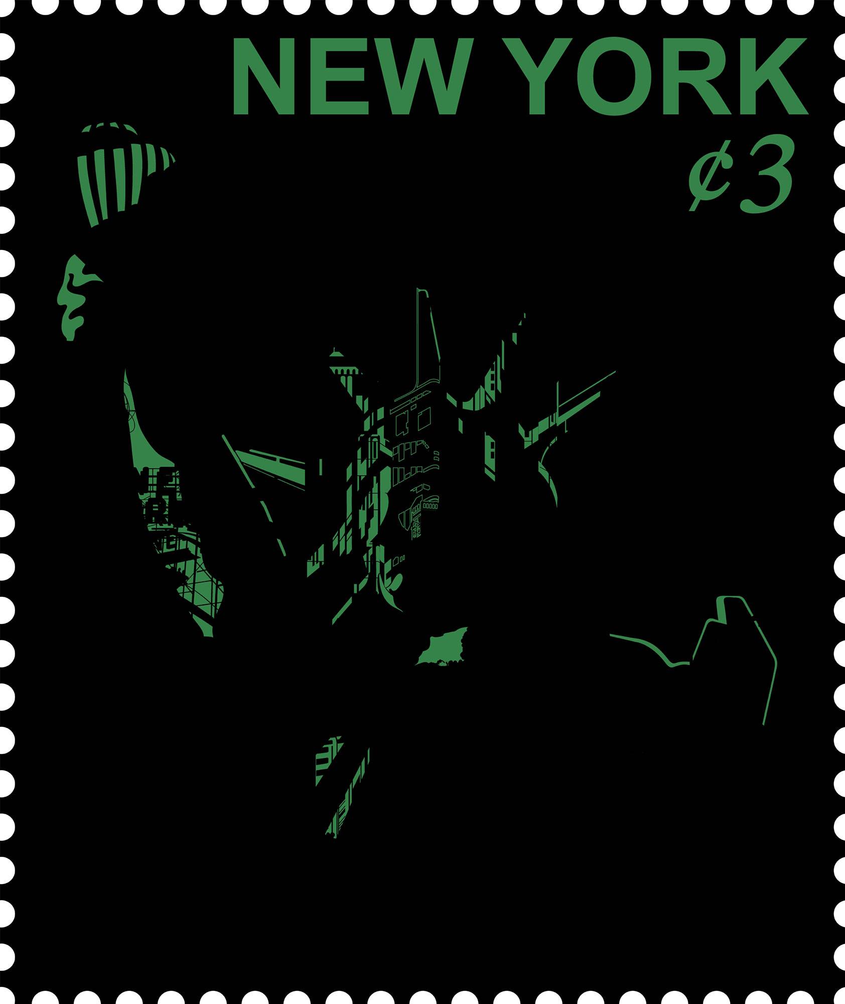 NYC Cityscape Stamp