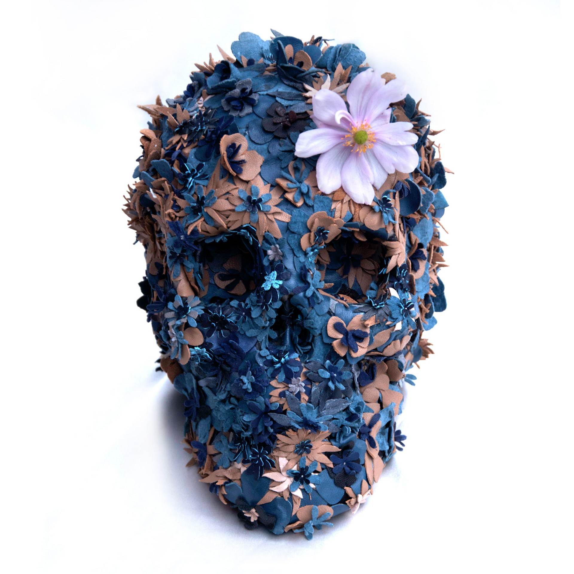 Life-size Floral Skullpture
