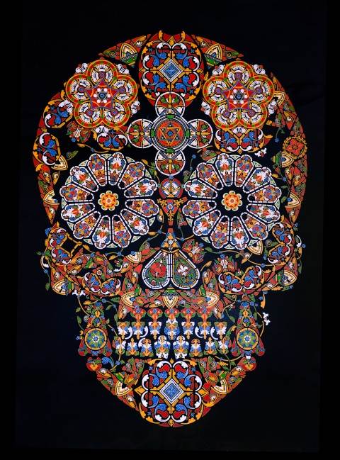 Stained Glass Skull