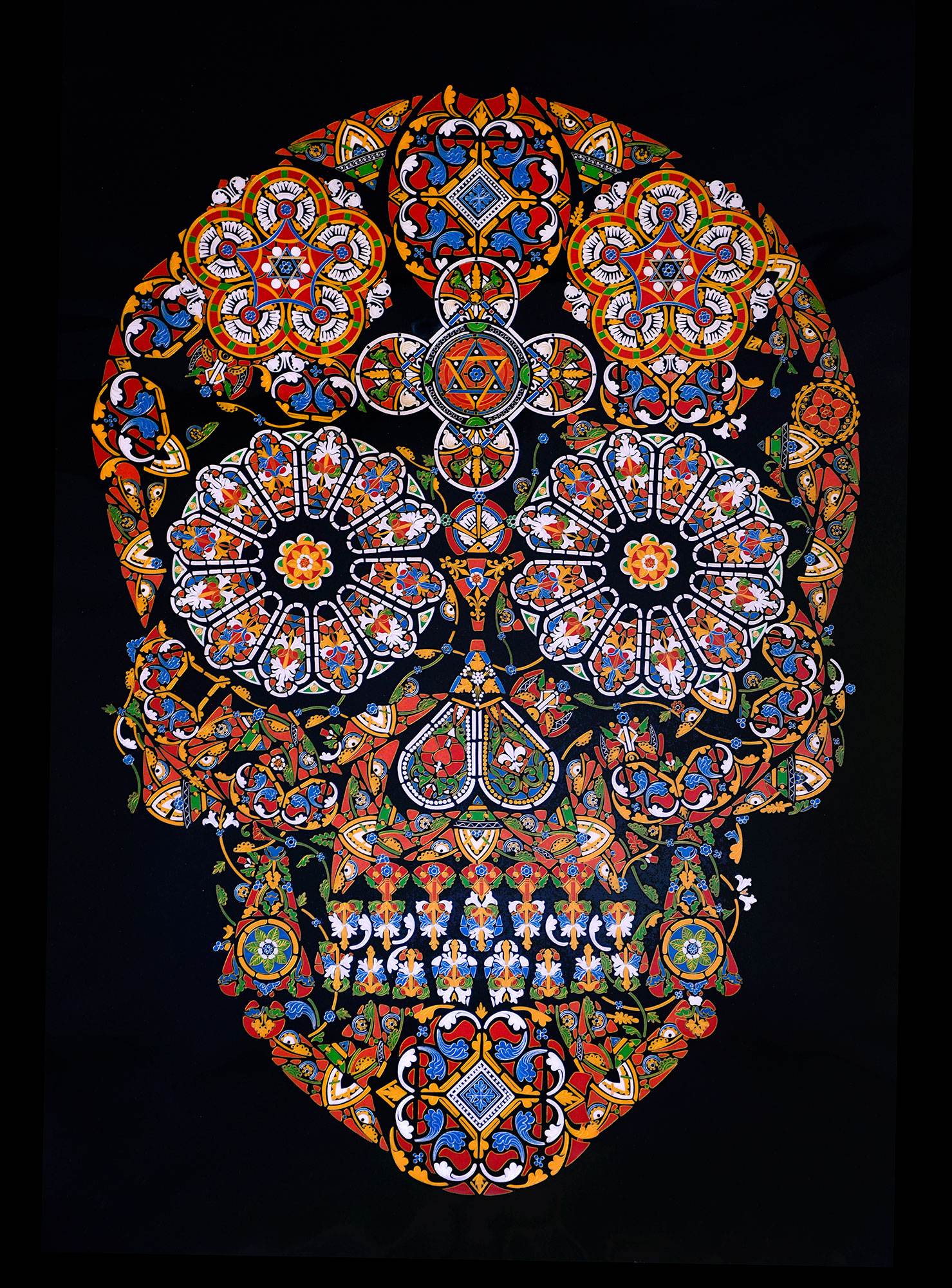 Stained Glass Skull