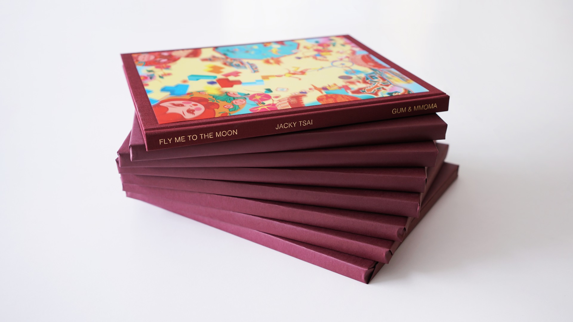 The clothbound edition of Fly Me to the Moon.